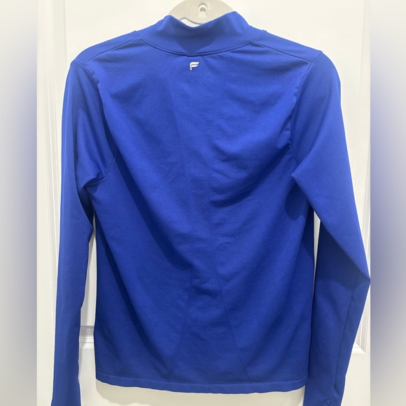 Fabletics Blue Half Zip Athletic Pullover Top Medium Activewear - Picture 2 of 5
